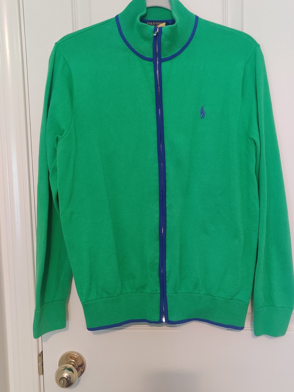 Polo Golf by Ralph Lauren Womens Green Zip Knit Sweater